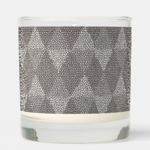 Stained Glass Silver Diamond Pattern Scented Candle