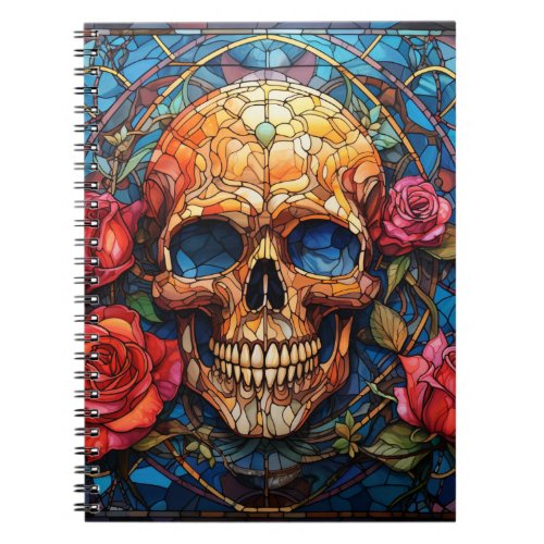 Stained Glass Skeleton Design Notebook