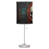 Stained Glass Skull Design Table Lamp (Left)