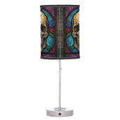 Stained Glass Skull Design Table Lamp (Back)