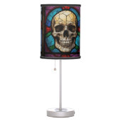 Stained Glass Skull Design Table Lamp (Right)