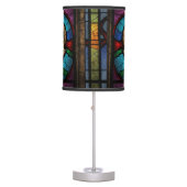 Stained Glass Skull Design Table Lamp (Front)