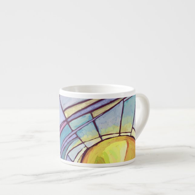 Stained Glass Sky Espresso Cup (Front Right)