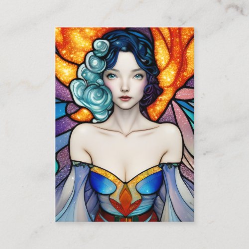 Stained Glass Snow White Portrait Calling Card