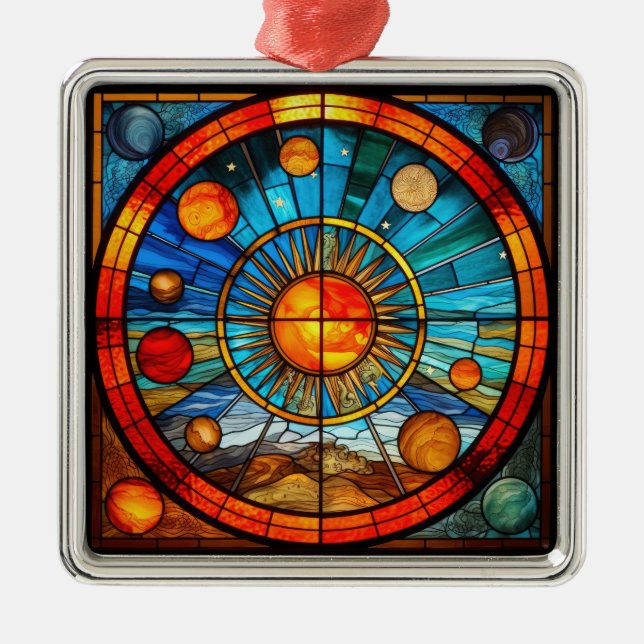 Stained Glass Solar System Ornament (Front)