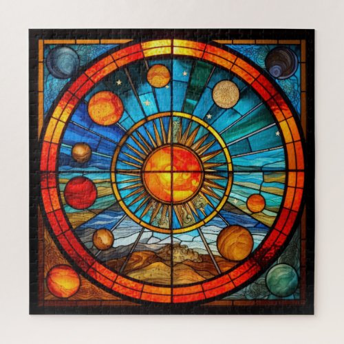 Stained Glass Solar System Puzzle