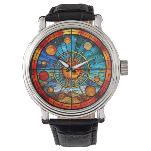 Stained Glass Solar System Watch