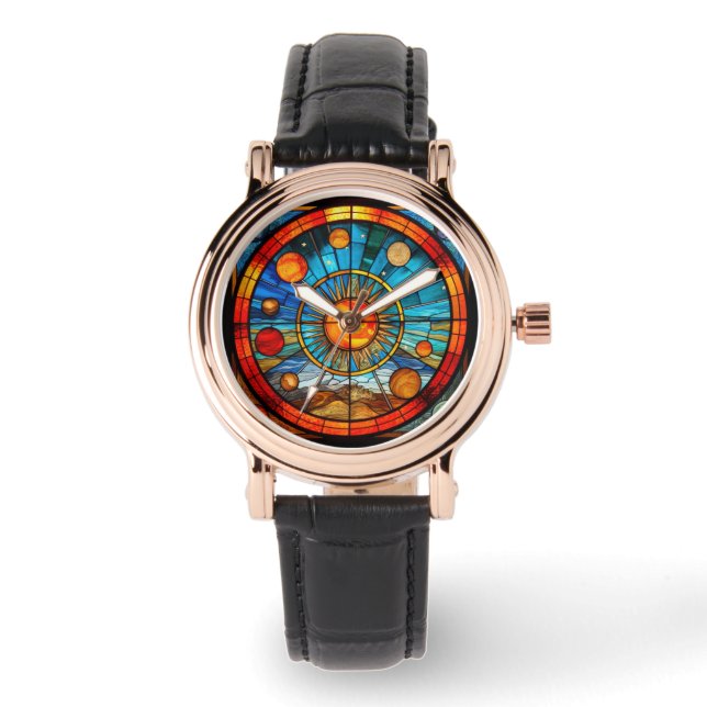 Stained Glass Solar System Watch (Front)