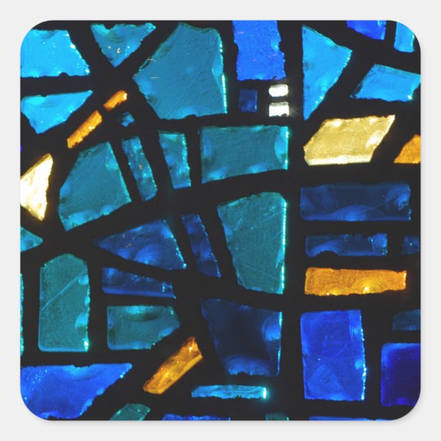 Stained Glass Square Sticker (Front)