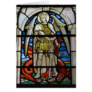 Stained Glass St Michael Helston Cornwall England Cards
