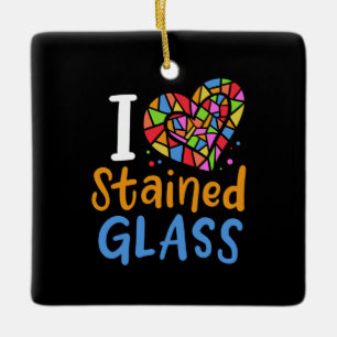 Stained Glass Stained Glass Artist Ceramic Ornament