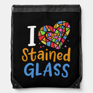 Stained Glass Stained Glass Artist Drawstring Bag