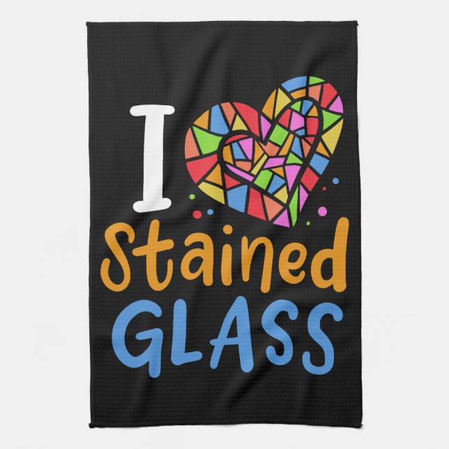 Stained Glass Stained Glass Artist Kitchen Towel (Vertical)