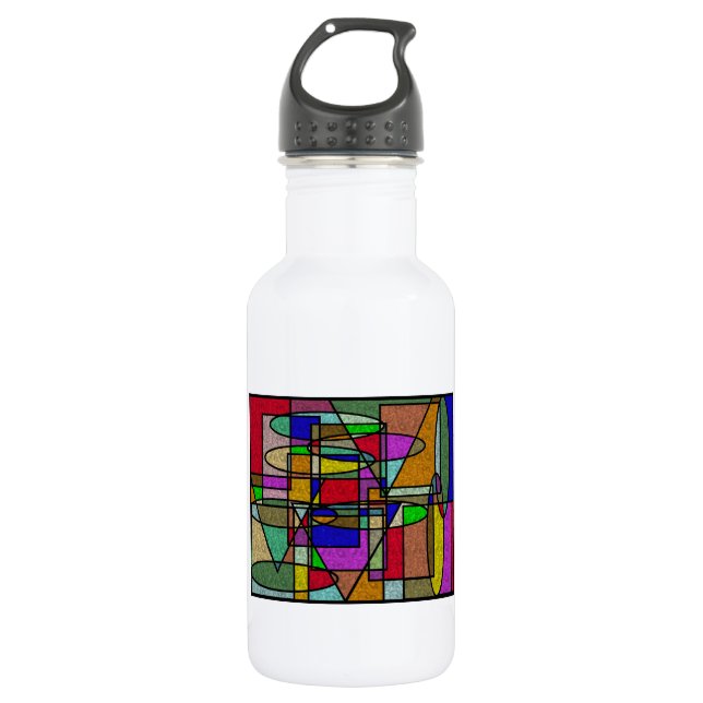 Stained Glass Stainless Steel Water Bottle (Front)