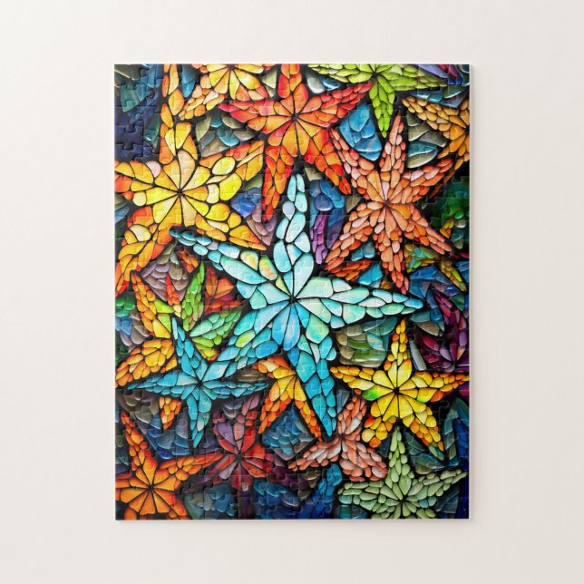 Stained Glass Starfish Puzzle (Vertical)