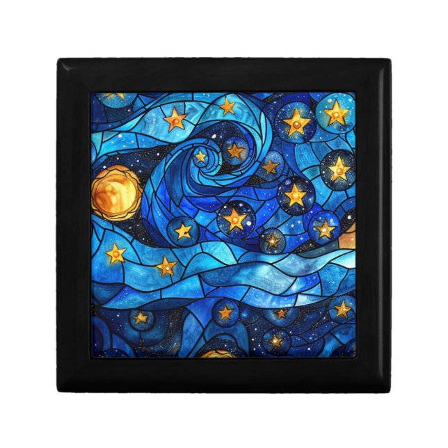 Stained Glass Starry Night Gift Box (Front)