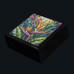 Stained glass style bird of paradise gift box<br><div class="desc">Stained glass style bird of paradise gift box</div>