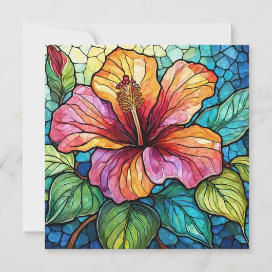 Stained glass style hibiscus (Front)