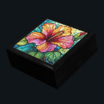Stained glass style hibiscus gift box<br><div class="desc">Stained glass style hibiscus</div>