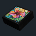 Stained glass style hibiscus gift box<br><div class="desc">Stained glass style hibiscus</div>