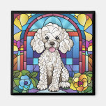 Stained Glass Style Poodle Magnet