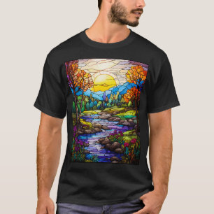 Stained Glass Style Shenandoah Valley  T-Shirt