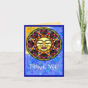 Stained Glass Sun-Catcher (Thank You) Letterpress Thank You Card