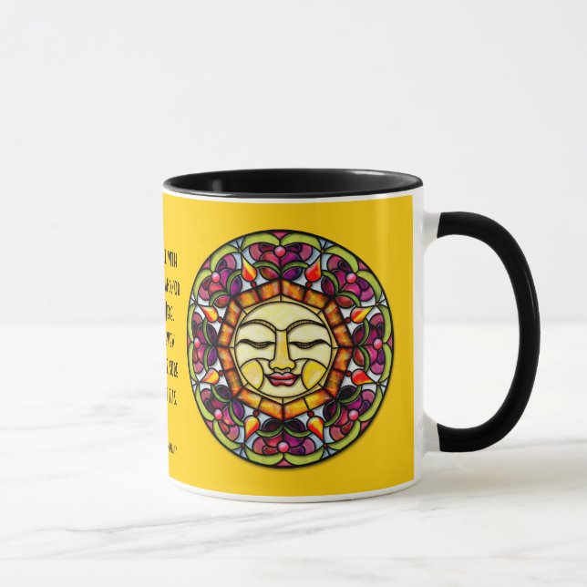 Stained Glass Sun (Personalized Mug) Mug (Right)