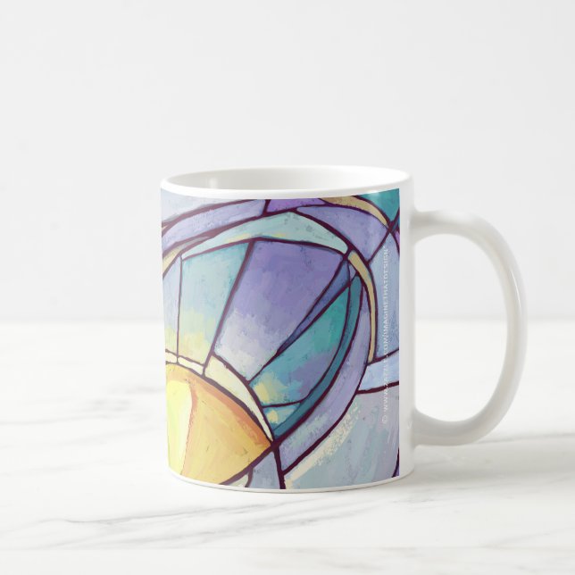 Stained Glass Sun Shining Sky Coffee Mug (Right)