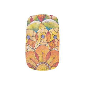 Stained Glass Sunset Mandala Minx Nail Art