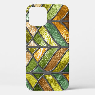Stained Glass Texture: Colorful 3D Elegance. iPhone 12 Case