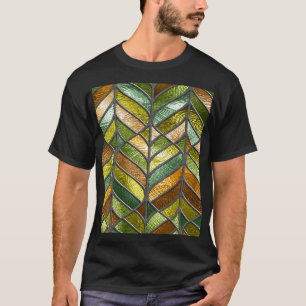 Stained Glass Texture: Colorful 3D Elegance. T-Shirt