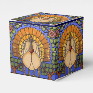 Stained Glass Thanksgiving Turkey Classic Favor Boxes
