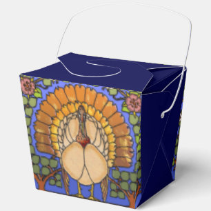 Stained Glass Thanksgiving Turkey Favor Box