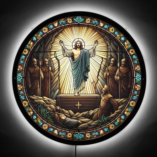 Stained Glass The Resurrection of Jesus  LED Sign