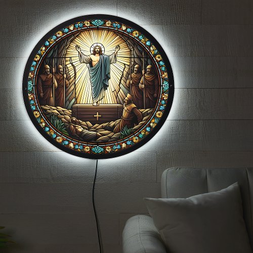 Stained Glass The Resurrection of Jesus  LED Sign