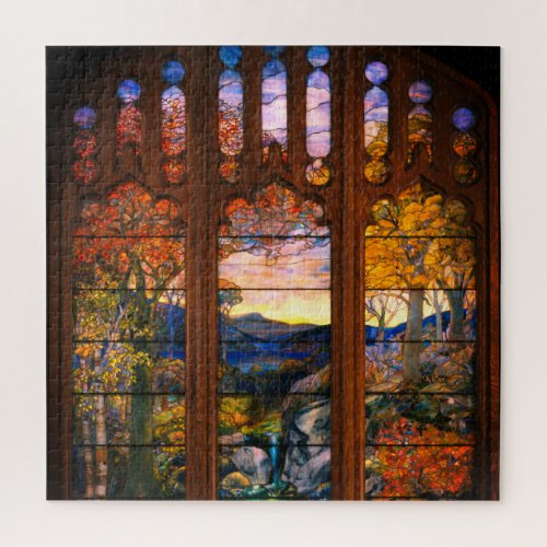 Stained glass tiffany look Victorian elegant  Jigsaw Puzzle