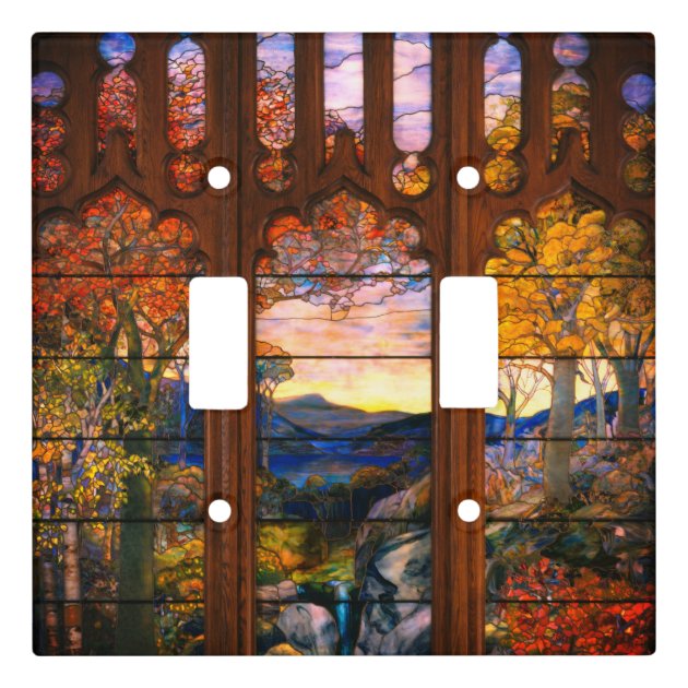 stained glass light switch covers