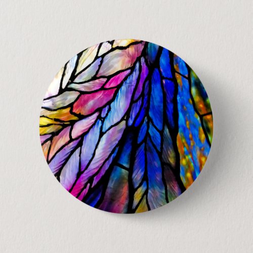 Stained Glass Tiffany _ Style  Button