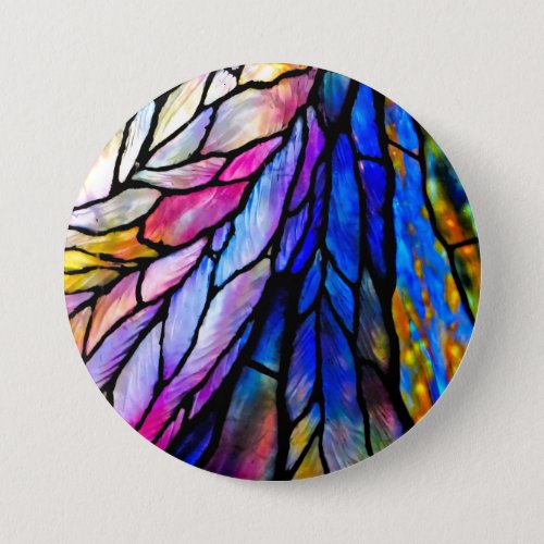 Stained Glass Tiffany _ Style  Button
