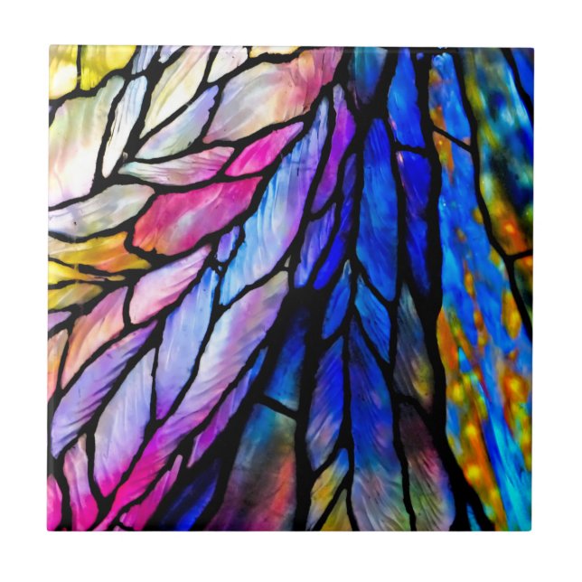 Stained Glass, Tiffany - Style,  Ceramic Tile (Front)