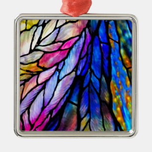 Stained Glass, Tiffany - Style,  Metal Ornament