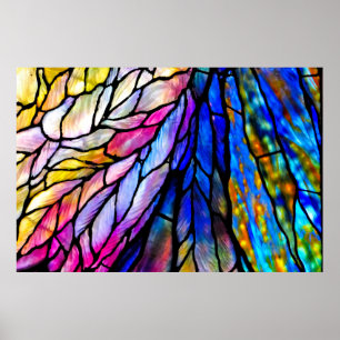 Stained Glass, Tiffany - Style, Poster