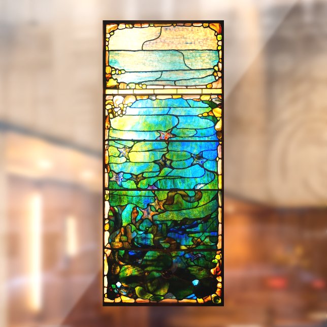 Stained glass tiffany window look starfish  cling (Sheet 2)