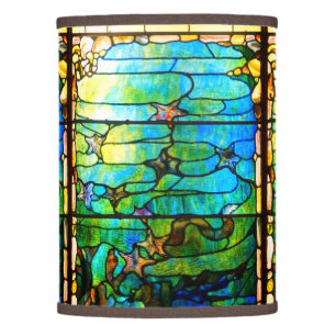 Stained glass tiffany window look starfish sea lamp shade