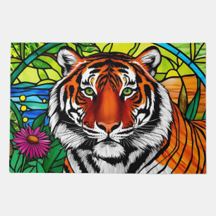 Stained Glass Tiger Doormat