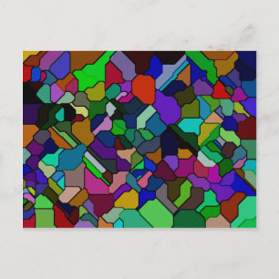 Stained Glass Tilted Tile Postcard