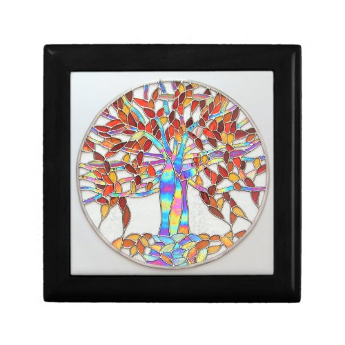 Stained glass Tree of Enchantment version 2 Gift Box