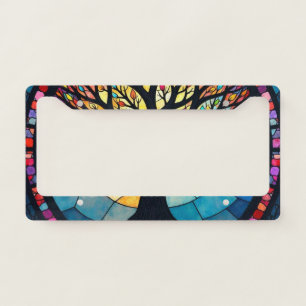 Stained Glass Tree of Life License Plate Frame