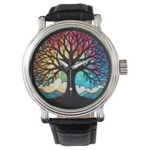 Stained Glass Tree of Life Watch